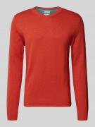 Regular fit gebreide pullover met V-hals