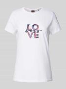 T-shirt met labelstitching, model 'ELOGO'