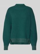 Gebreide pullover van lanawol met opstaande kraag