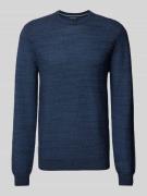 Slim fit gebreide pullover met structuurmotief