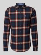 Slim fit vrijetijdsoverhemd met labelpatch, model 'Lumberjack'