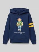 Hoodie met motief- en labelprint