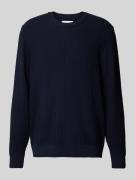 Gebreide pullover met ribboorden, model 'GRAANMO'