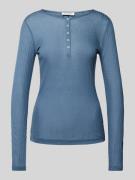 Regular fit shirt met lange mouwen en ribstructuur