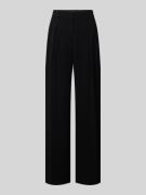 Wide leg stoffen broek met bandplooien