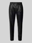 Slim fit pantalon in leerlook, model 'SALTO'