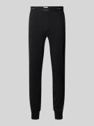 Regular fit sweatpants met elastische pijpboorden