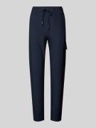 Slim fit stoffen broek met cargozak