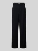 Straight leg stoffen broek met riemlussen