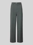 Straight leg stoffen broek met riemlussen