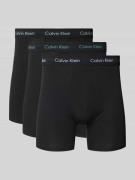 Boxershort met band met label in een set van 3 stuks