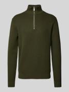 Gebreide pullover met ribboorden, model 'DANE'