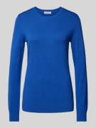 Regular fit gebreide pullover met ribboorden