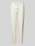 Stoffen slim fit broek met structuurpatroon