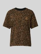 T-shirt met logopatch, model 'LEO'