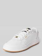 Sneakers van leer met labeldetail