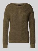 Gebreide pullover met effectgaren