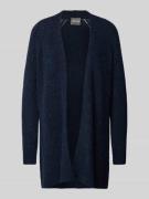 Lange cardigan met ribboorden, model 'THORA'