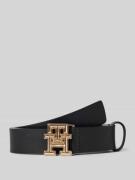 Leren riem met labeldetail