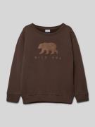 Sweatshirt met motiefpatch, model 'BEAR'