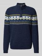 Wollen pullover met ribboorden