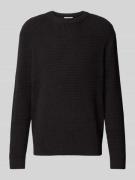 Gebreide pullover met ribboorden