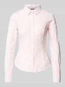 Slim fit blouse met doorknoopsluiting