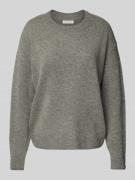 Wollen pullover met ribboorden