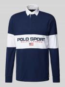 Classic fit poloshirt met labelprint