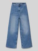 Regular fit super high rise jeans met wijde pijpen