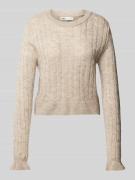 Regular fit gebreide pullover met ronde hals, model 'TIA'