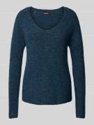 Regular fit gebreide pullover met V-hals, model 'ELLEN