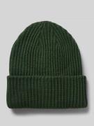 Beanie van ribtricot met omslag, model 'HEXO'