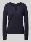 Regular fit gebreide pullover met wol