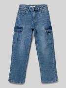 Loose fit jeans met cargozakken