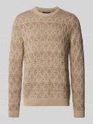 Gebreide pullover met ribboorden, model 'EDDIE'