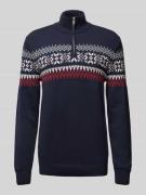 Gebreide pullover met opstaande kraag