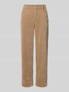 Regular fit corduroy broek met riemlussen, model 'Twist'