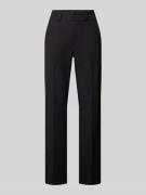 Straight leg stoffen broek met persplooien, model 'LARA CHIC'