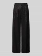 Wide leg stoffen broek met structuurmotief