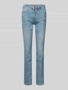 Slim fit jeans van zachte katoenmix met naaddetail opzij, model 'BETSY...