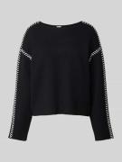 Gebreide pullover met ronde hals, model 'STITCHA'