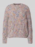 Gebreide pullover met kabelpatroon, model 'Confetti'