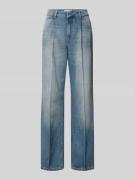 Wide leg jeans met bandplooien, model 'VECCHI'