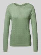 Gebreide pullover met kabelpatroon