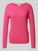 Gebreide pullover met kabelpatroon