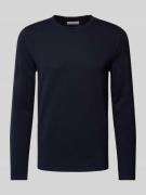 Regular fit gebreide pullover met rolboorden