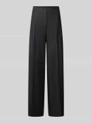 Wide leg stoffen broek met persplooien