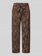 Regular fit stoffen broek met strikceintuur, model 'Is44a'