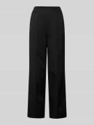 Wide leg stoffen broek met vaste persplooien